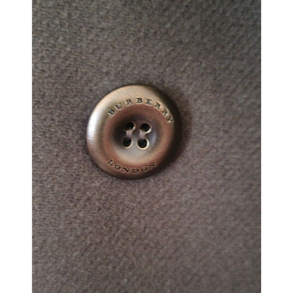 Burberry London Brown Wool Wide Collar Double Breasted Pea Women Coat US 6 - Picture 12 of 13